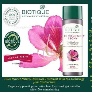 New Biotique Mountain Ebony Vitalizing Serum | Prevents Hair Fall  120ml